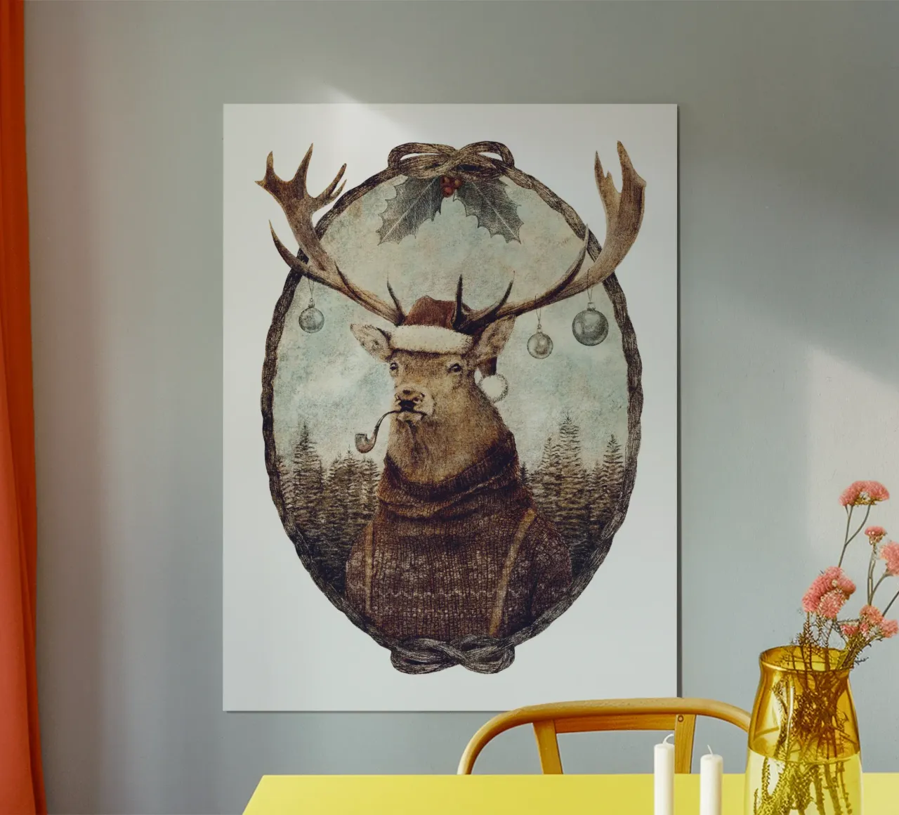 Pensare selvaggio - Natale poster con telaio in plastica da mikekoubou