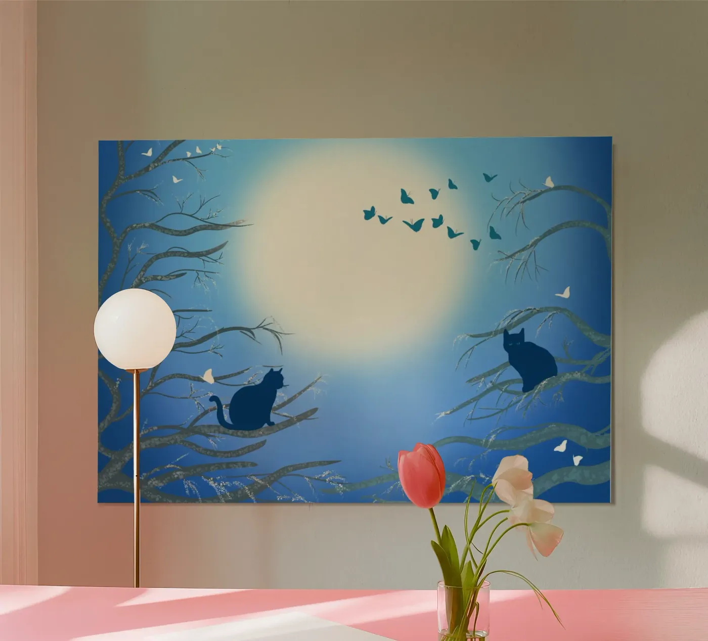 Maanlichtkatten poster van ChristieC Designs