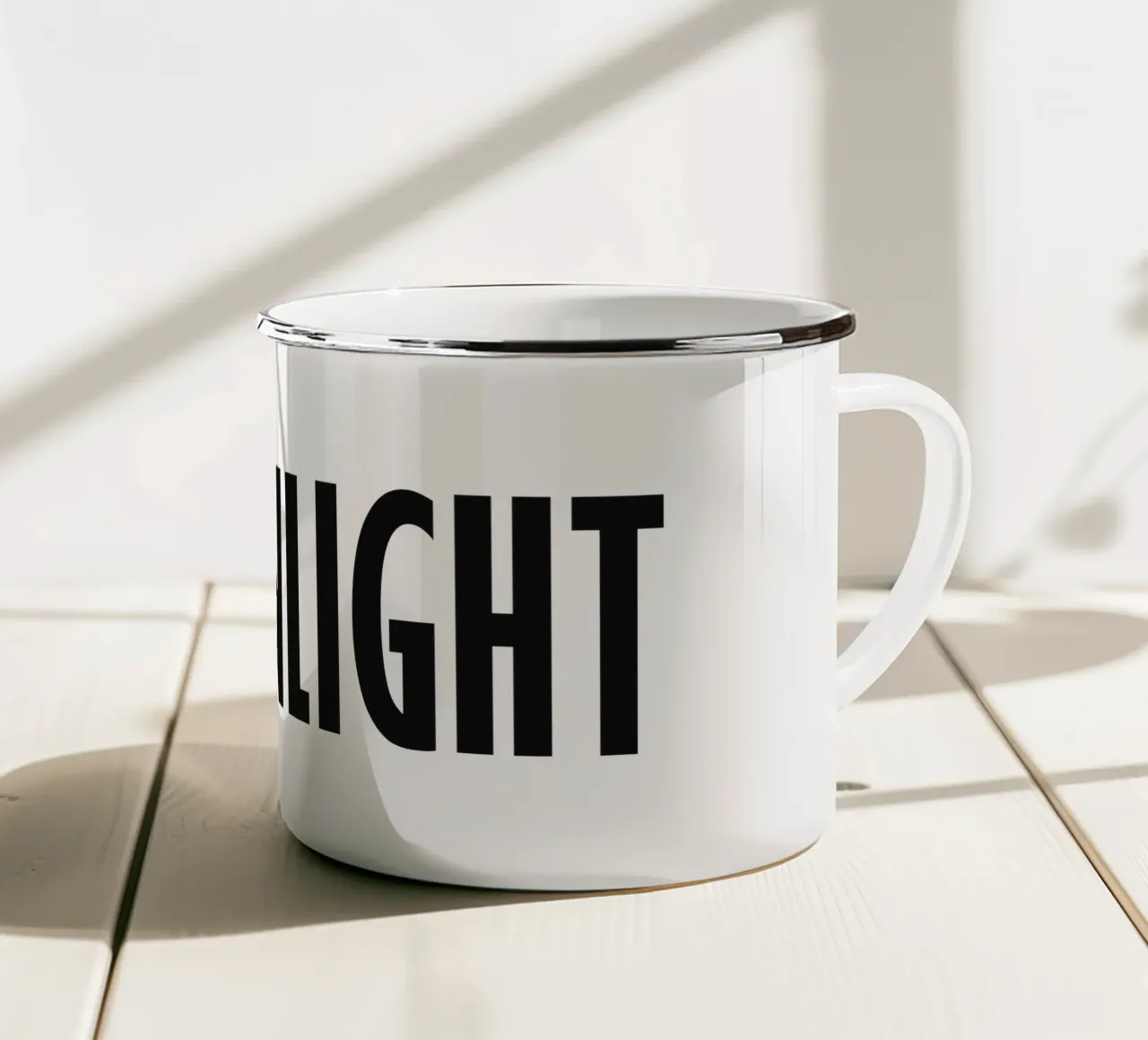 SUNLIGHT | Magia tipografica tazza in smalto da Autofocus