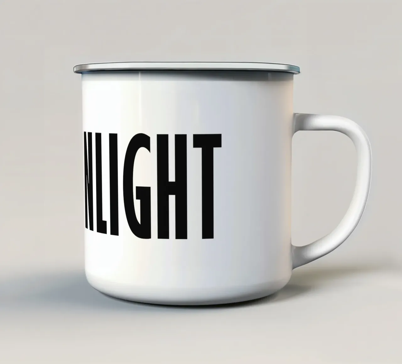 SUNLIGHT | Magia tipografica tazza in smalto da Autofocus