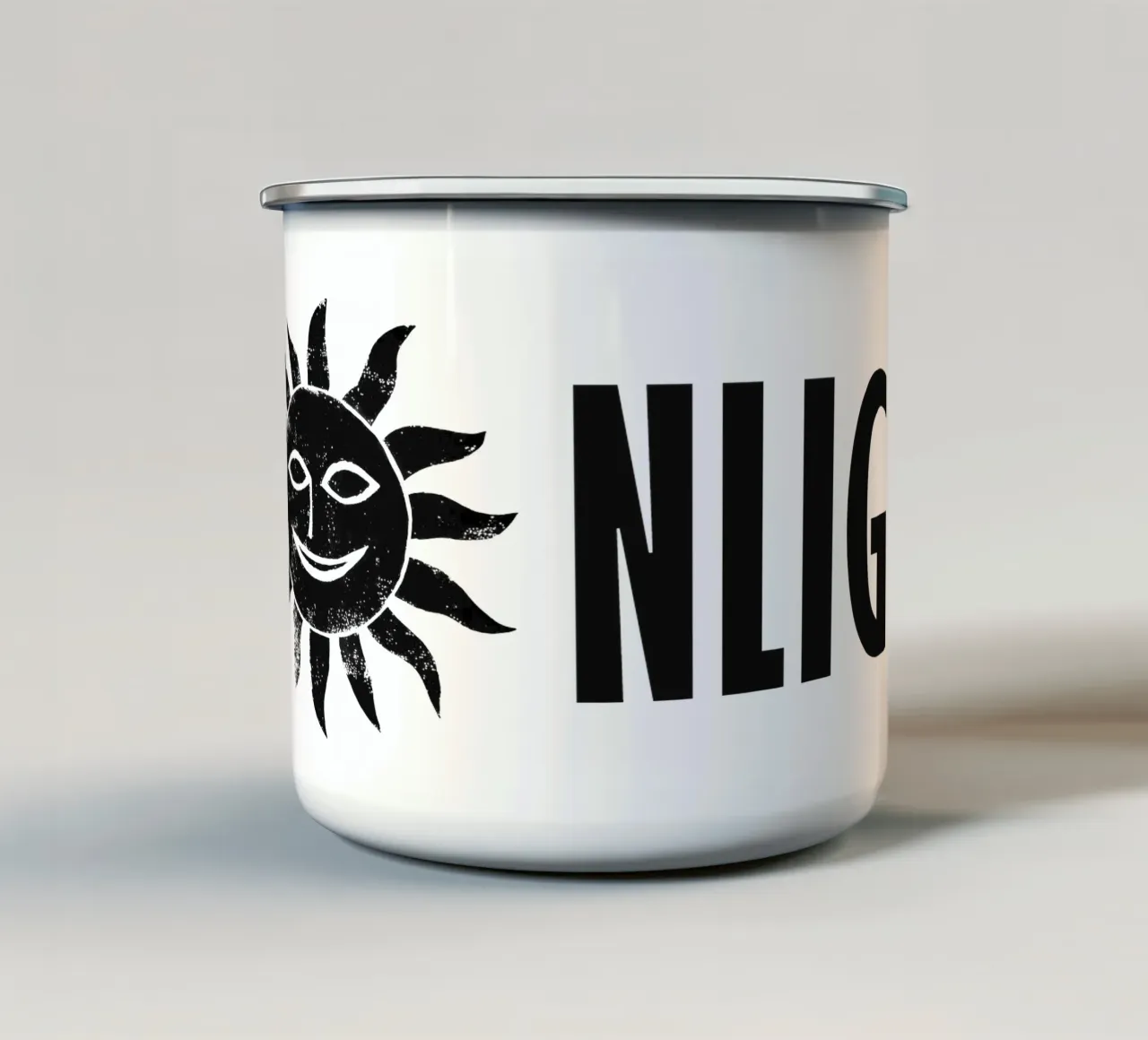 SUNLIGHT | Magia tipografica tazza in smalto da Autofocus