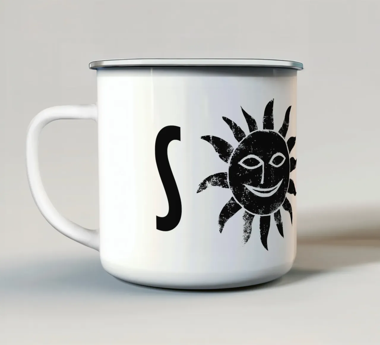 SUNLIGHT | Magia tipografica tazza in smalto da Autofocus
