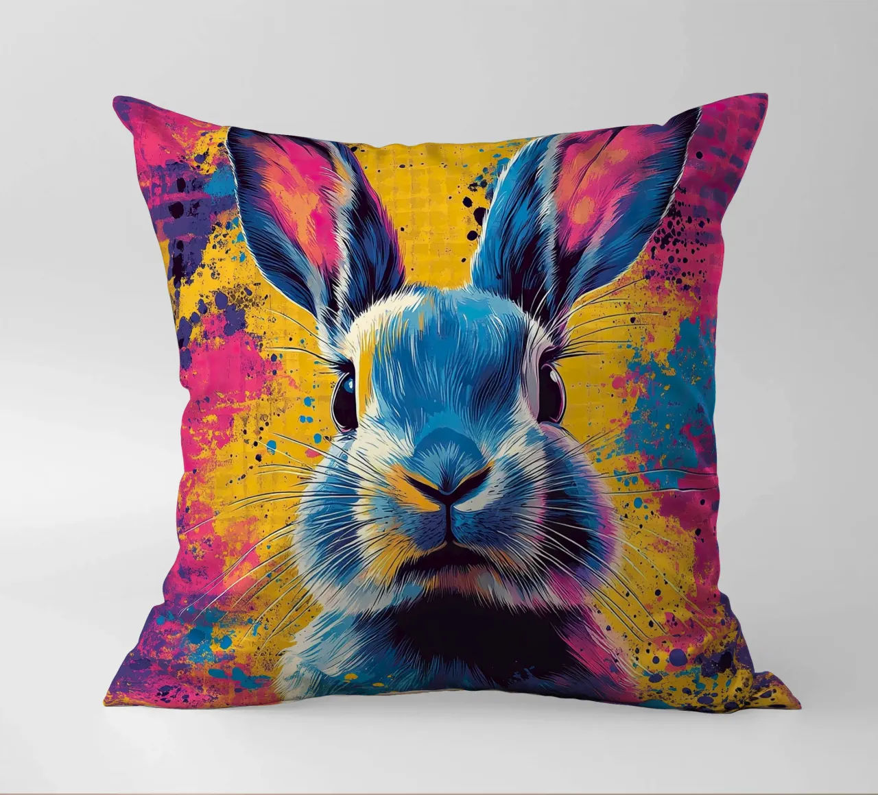 Coniglio - Pop Art cuscino da Nikis Art Studio