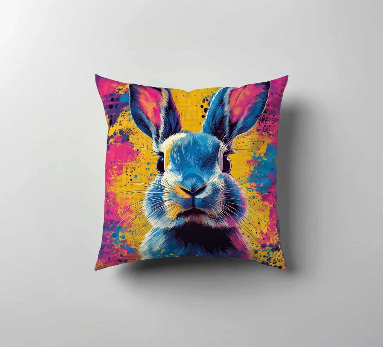 Coniglio - Pop Art cuscino da Nikis Art Studio