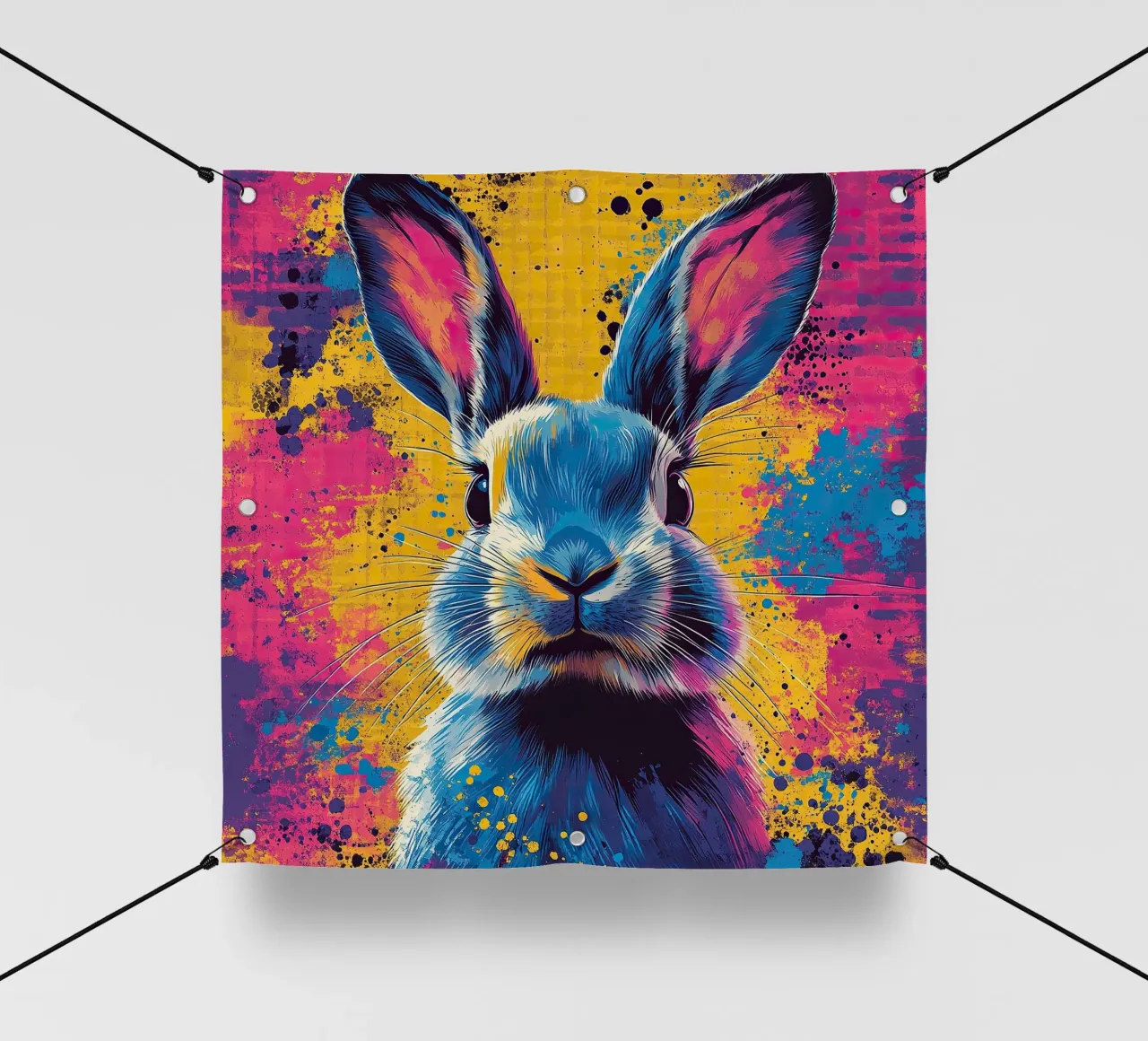 Coniglio - Pop Art telo in pvc da Nikis Art Studio