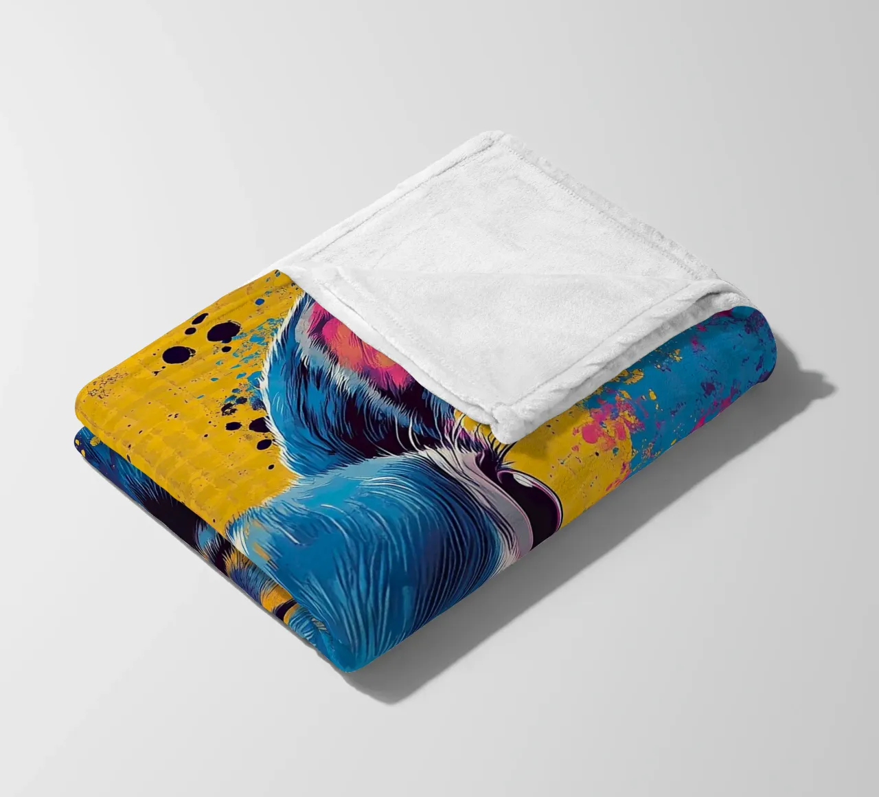 Coniglio - Pop Art coperta in pile da Nikis Art Studio