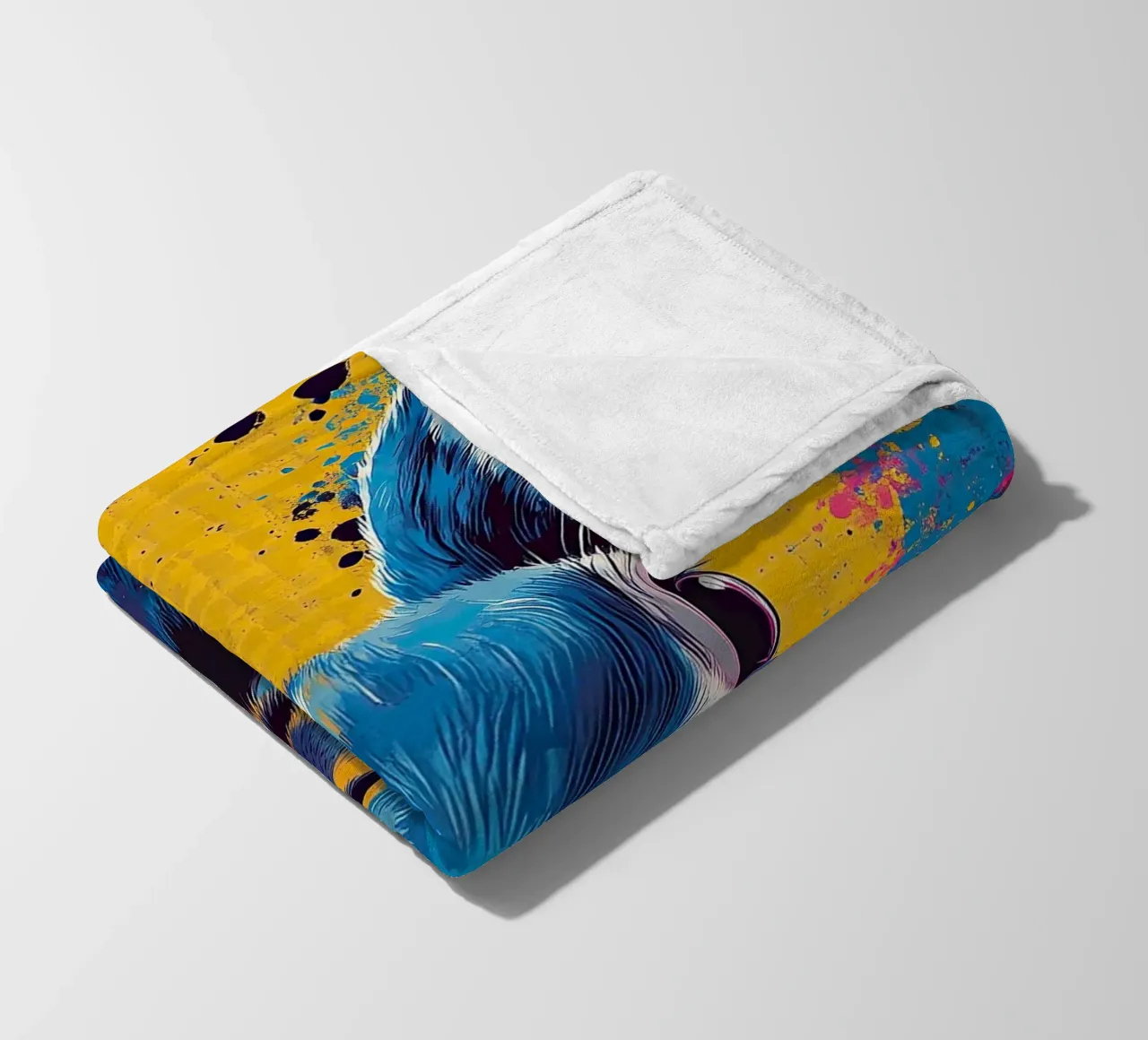 Coniglio - Pop Art coperta in pile da Nikis Art Studio