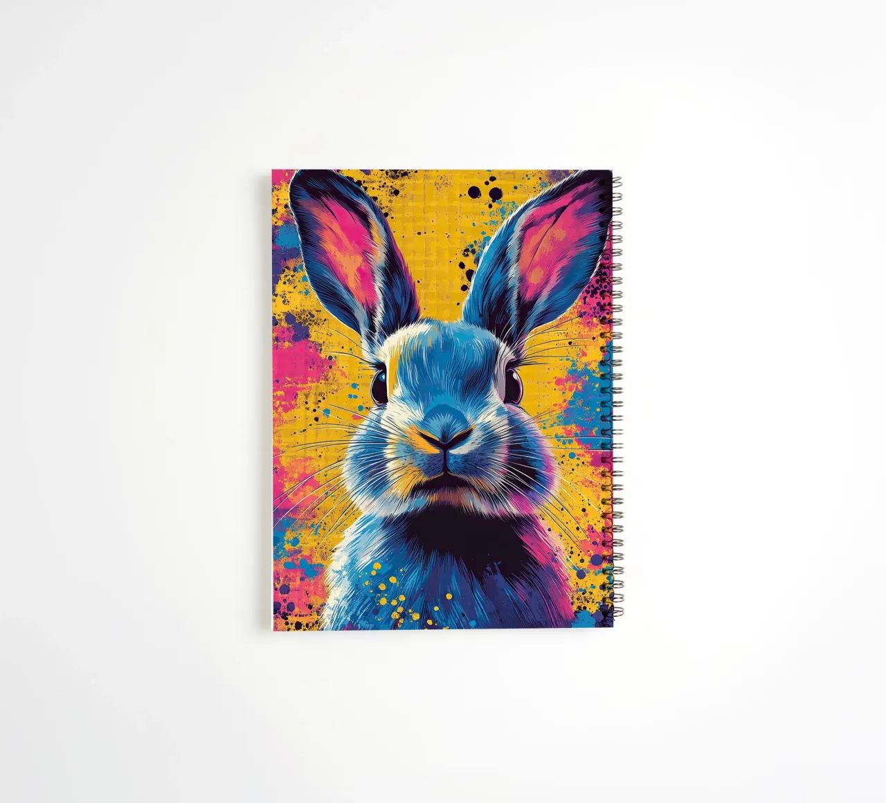 Rabbit - Pop Art spiral notebook by Nikis Art Studio