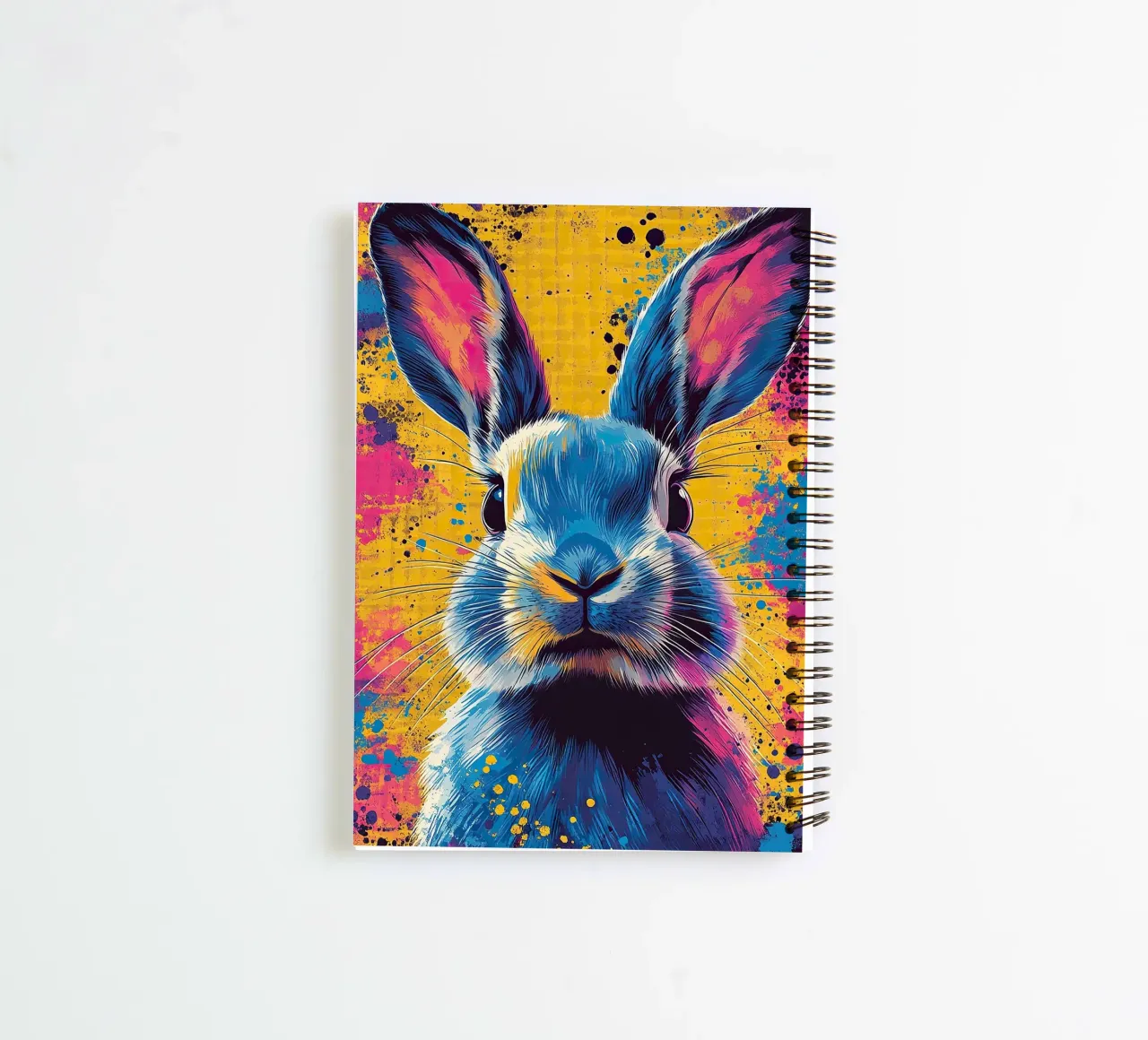 Rabbit - Pop Art spiral notebook by Nikis Art Studio