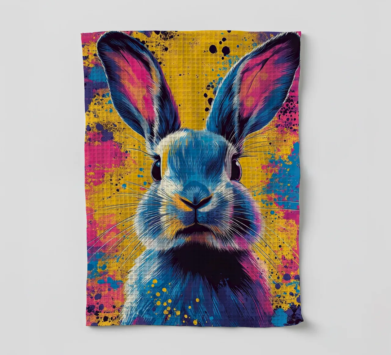 Coniglio - Pop Art canovaccio da cucina da Nikis Art Studio
