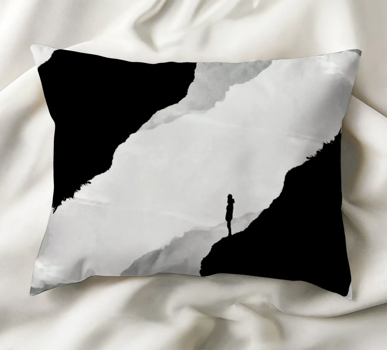 White Isolation a girl standing at the edge of a cliff Kissen von Stoian Hitrov