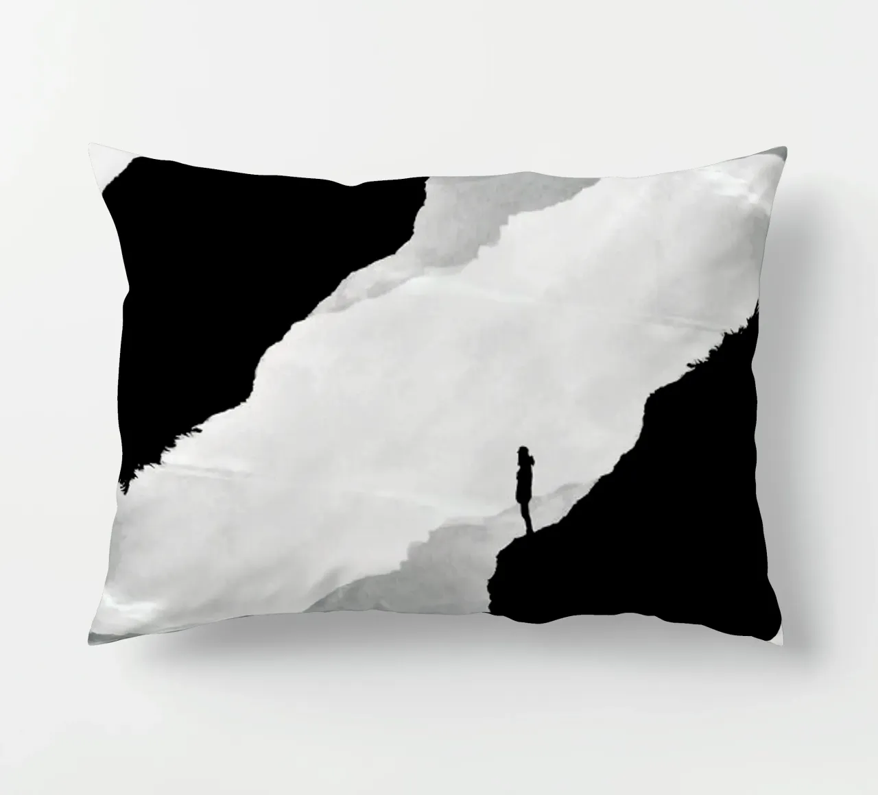 White Isolation a girl standing at the edge of a cliff Kissen von Stoian Hitrov