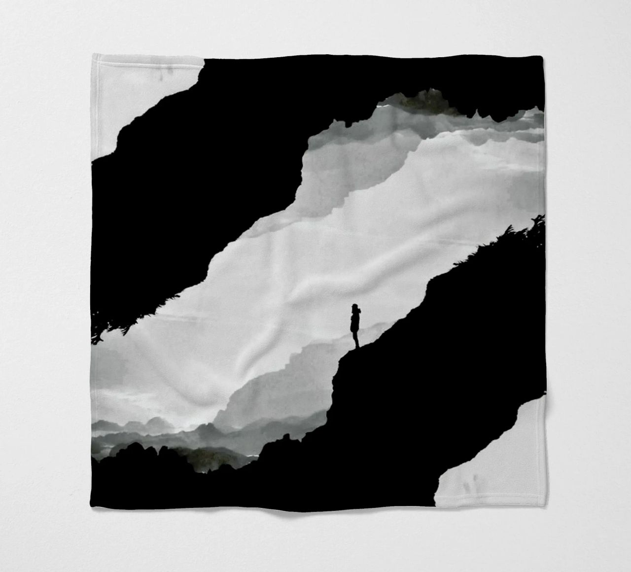 White Isolation a girl standing at the edge of a cliff coperta in pile da Stoian Hitrov