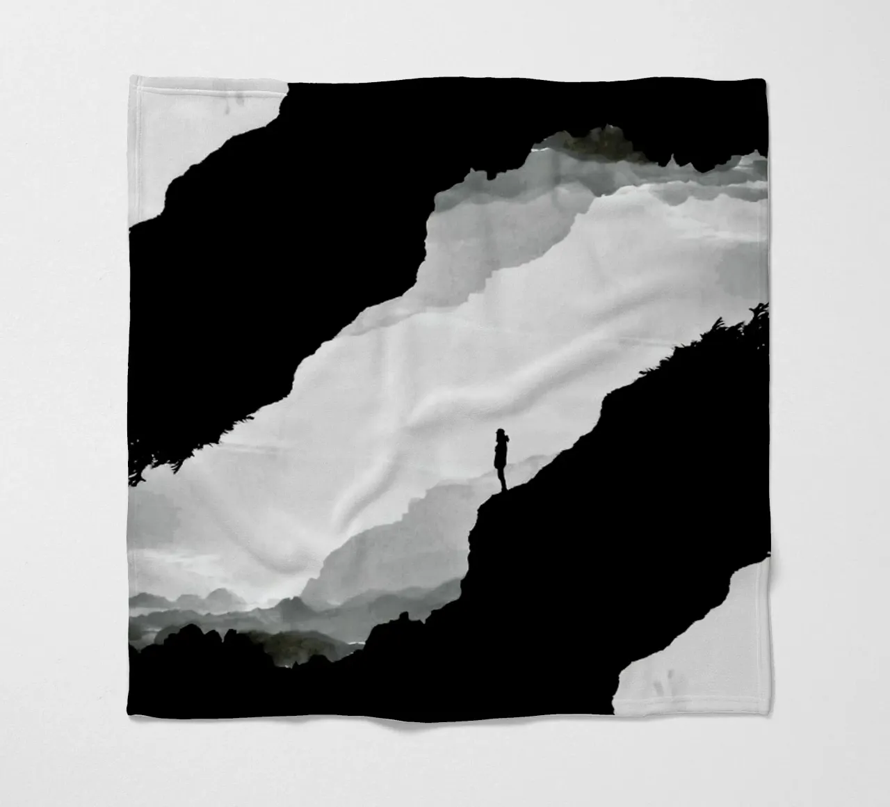 White Isolation a girl standing at the edge of a cliff coperta in pile da Stoian Hitrov
