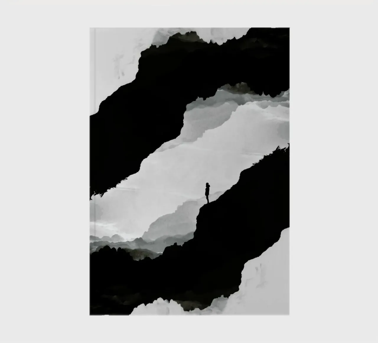 White Isolation a girl standing at the edge of a cliff diario da Stoian Hitrov