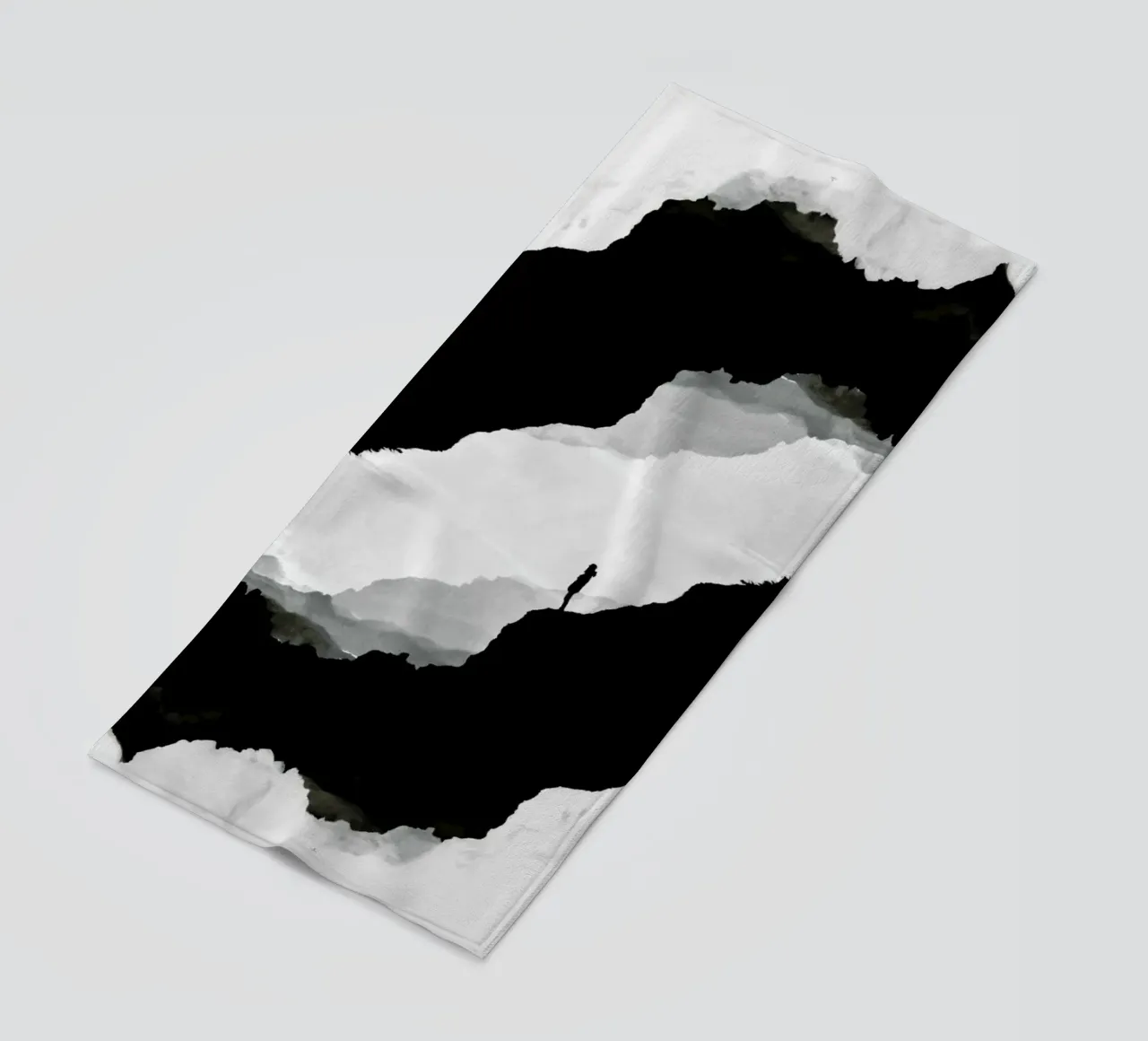 White Isolation a girl standing at the edge of a cliff telo mare da Stoian Hitrov