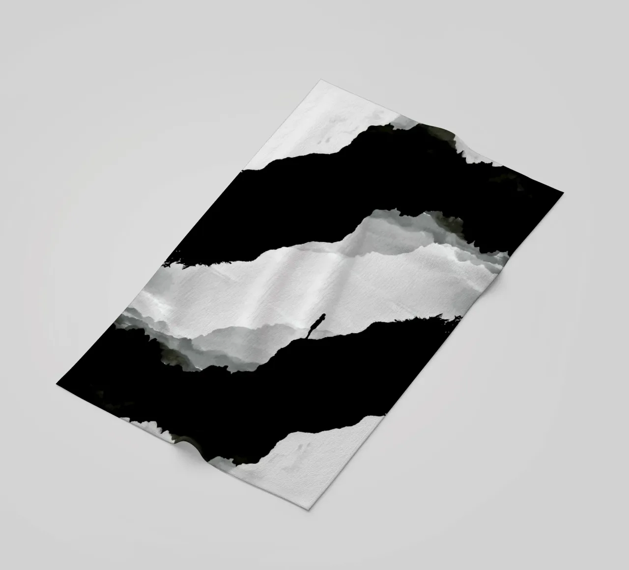 White Isolation a girl standing at the edge of a cliff telo mare da Stoian Hitrov