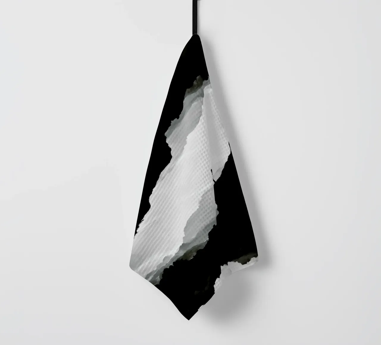 White Isolation a girl standing at the edge of a cliff canovaccio da cucina da Stoian Hitrov