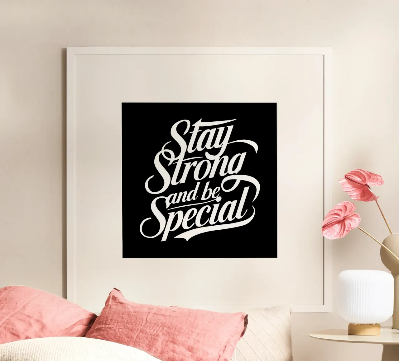 Restez forts, soyez spéciaux poster de inspirational quote