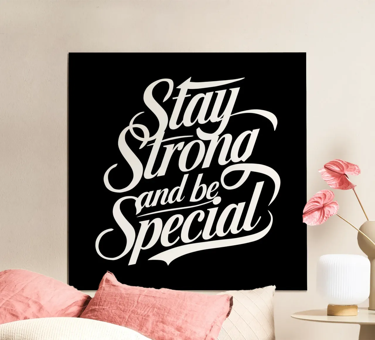 Restez forts, soyez spéciaux poster de inspirational quote