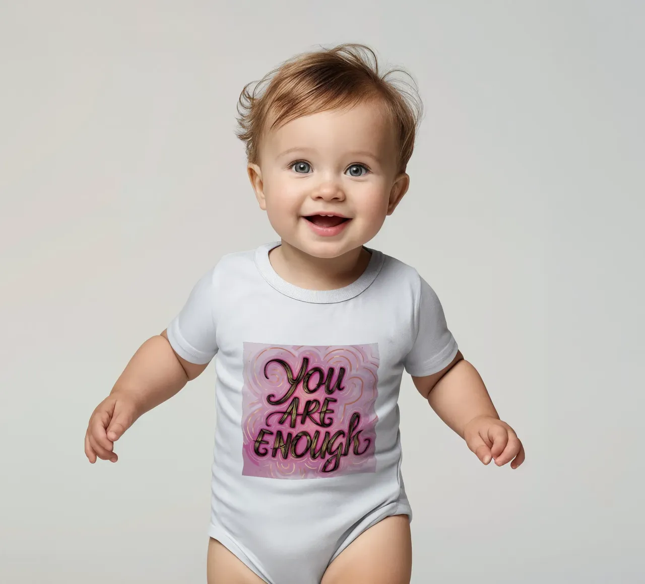 Tu sei abbastanza body neonato maniche corte da inspirational quote