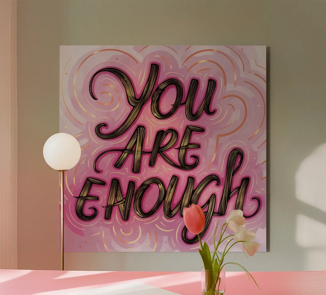 Tu sei abbastanza alluminio dibond da inspirational quote