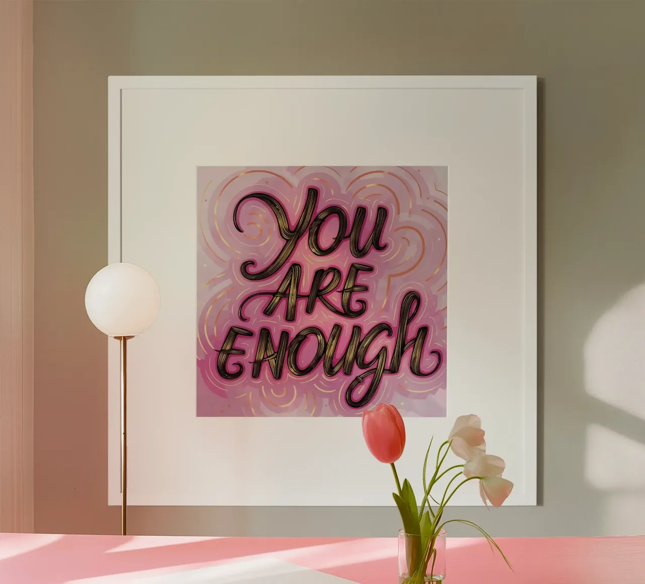 Tu sei abbastanza carta hahnemühle da inspirational quote