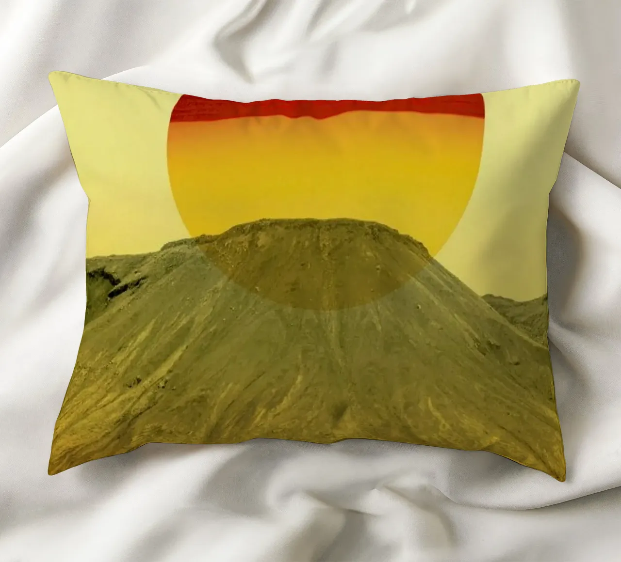 Warm abstraction decorative cushion by Stoian Hitrov
