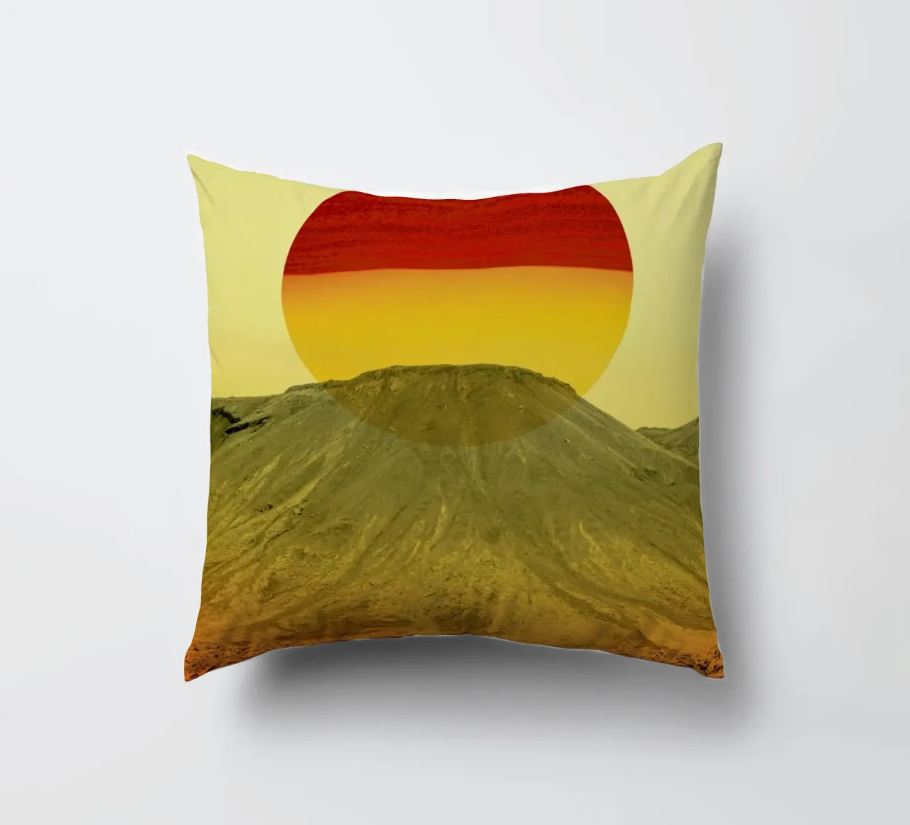 Warm abstraction decorative cushion by Stoian Hitrov