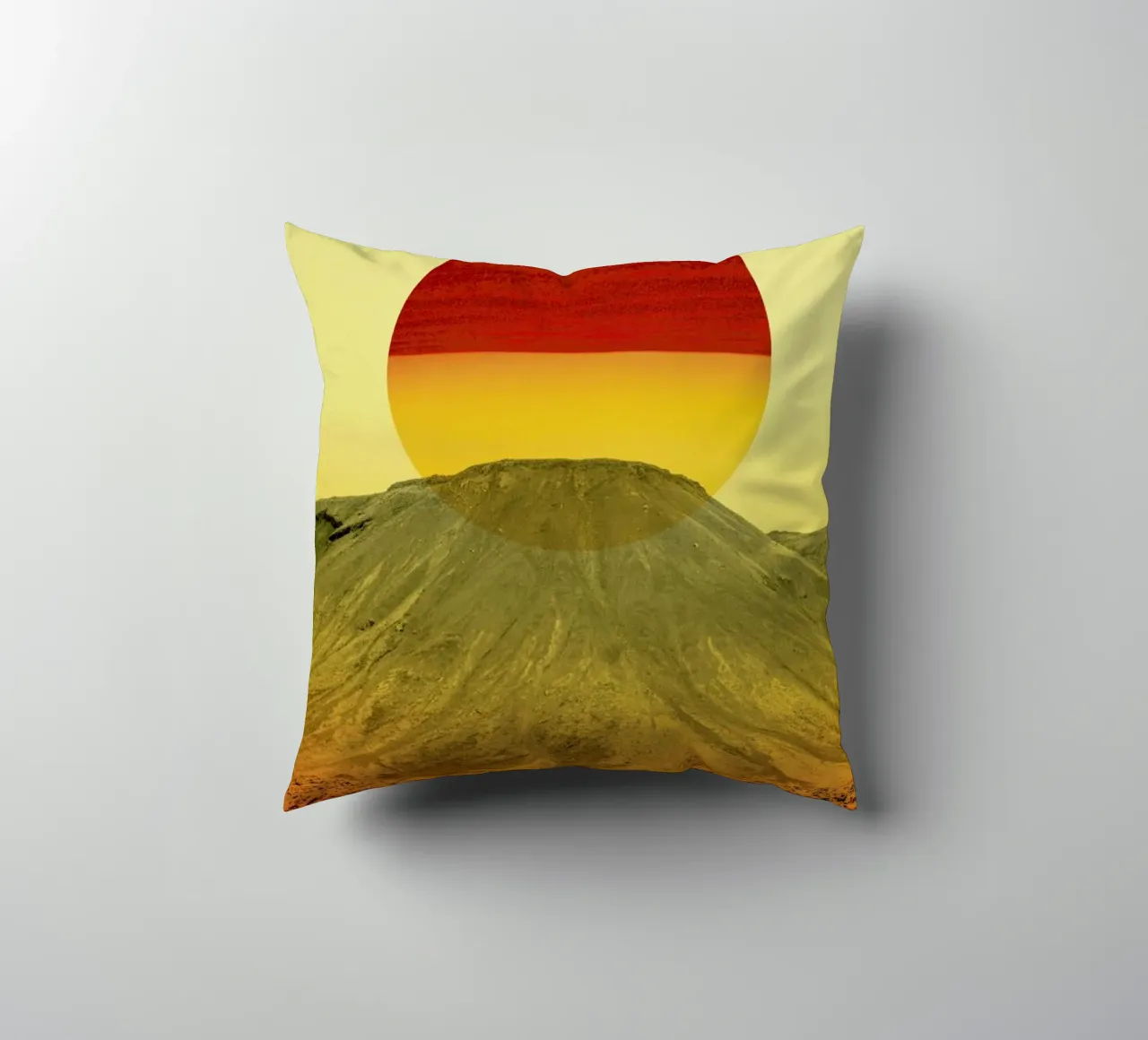 Warm abstraction decorative cushion by Stoian Hitrov