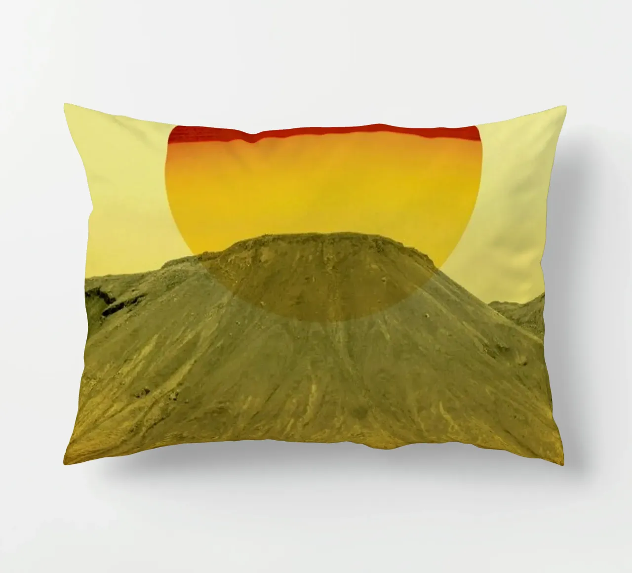 Warm abstraction decorative cushion by Stoian Hitrov