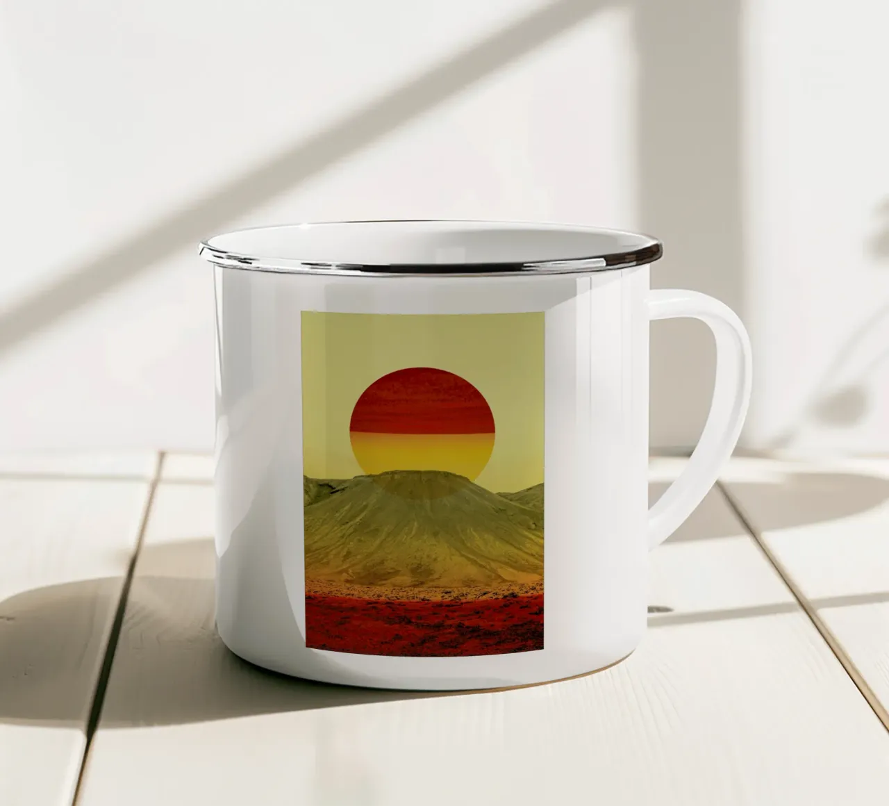 Warm abstraction Emaille Tasse von Stoian Hitrov