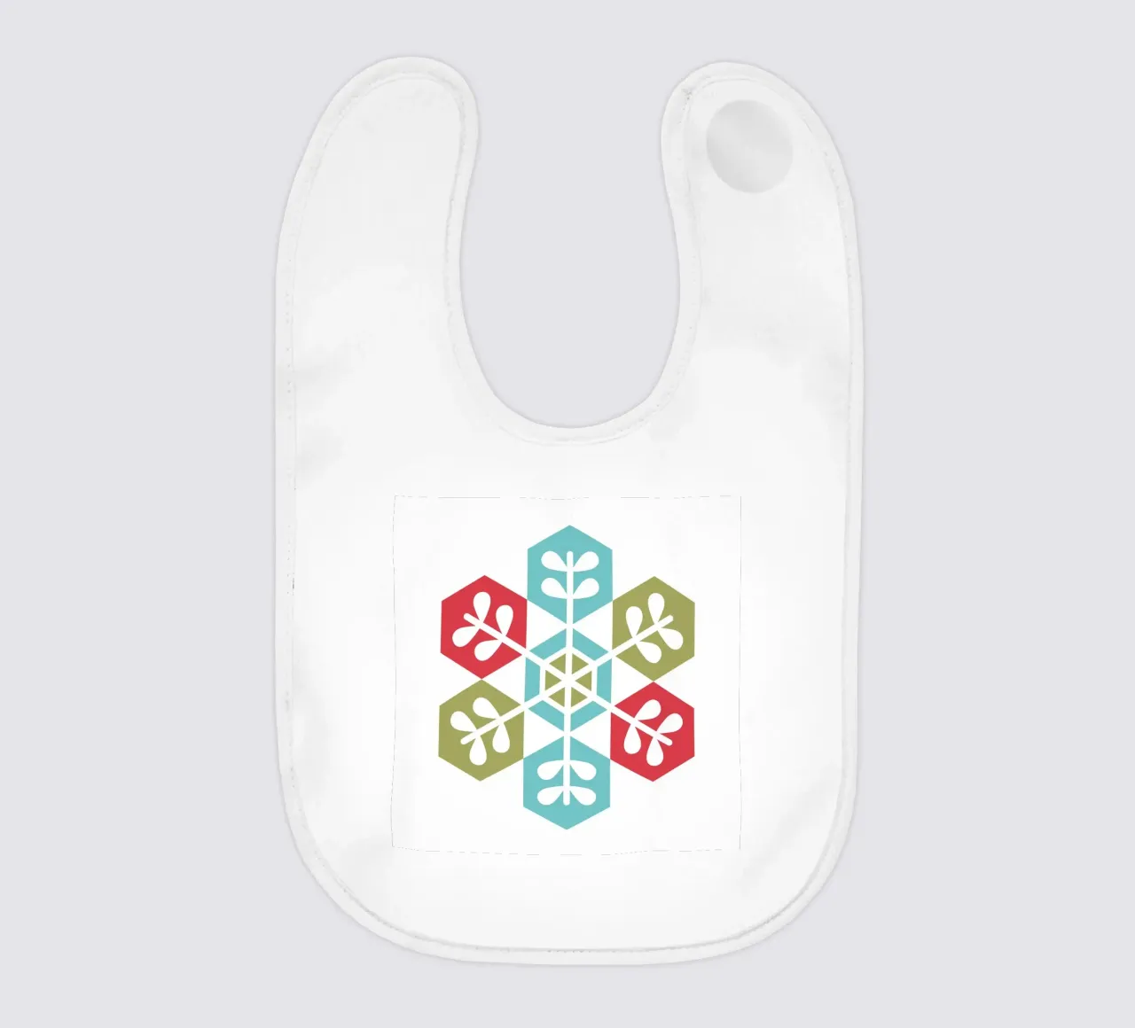 Fiocco di neve geometrico bavaglino da Kim Hubball Studio