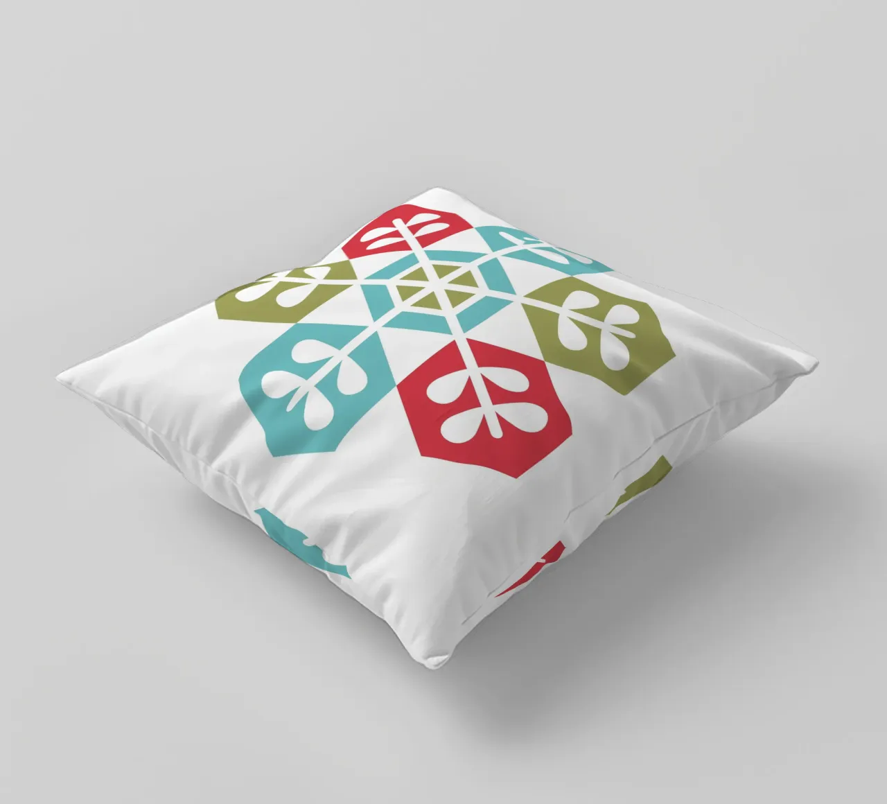 Fiocco di neve geometrico cuscino da Kim Hubball Studio