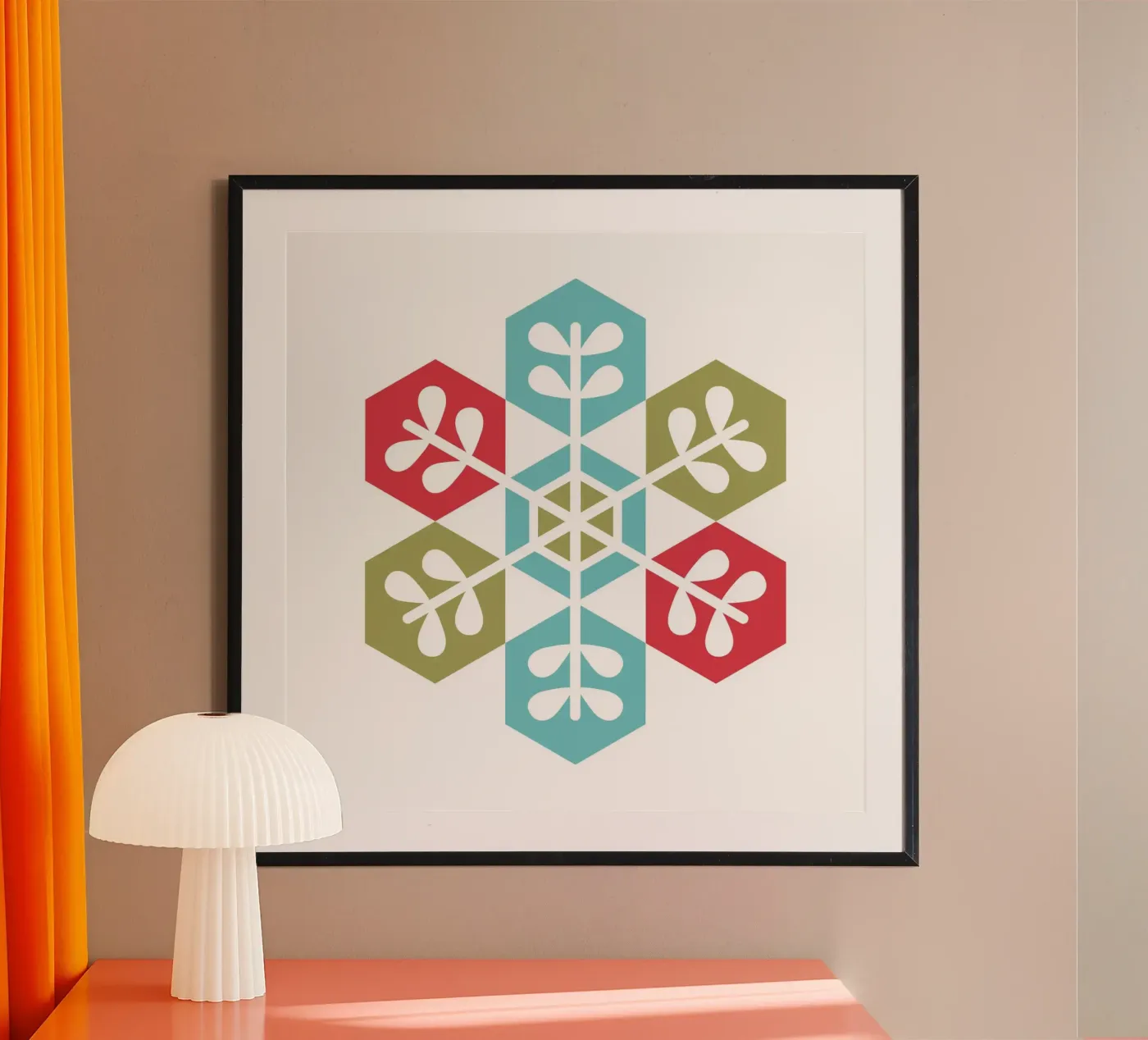 Geometric Snowflake poster by Kim Hubball Studio