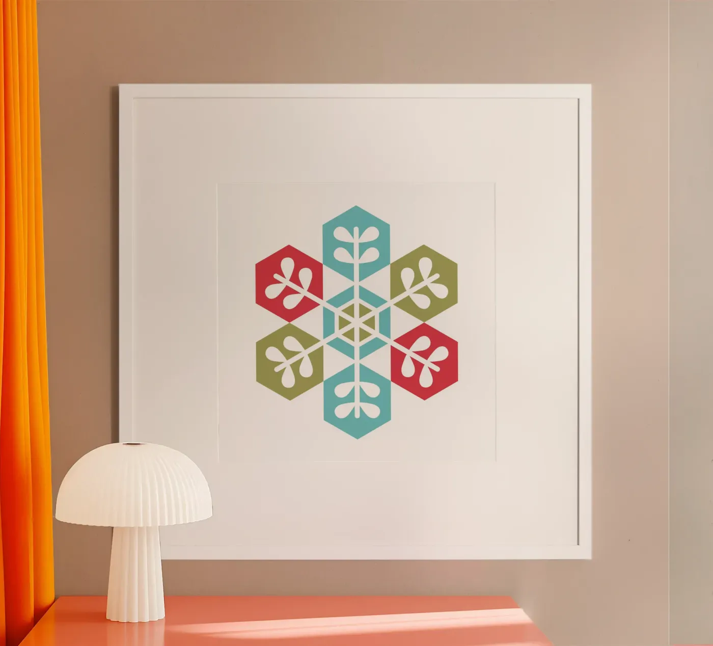 Geometric Snowflake poster by Kim Hubball Studio
