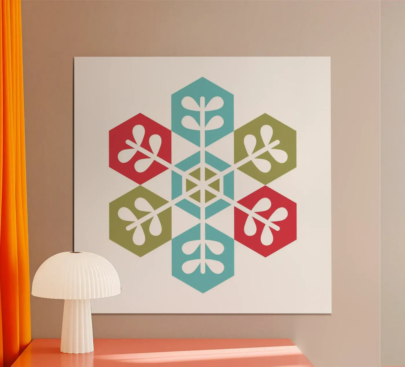 Geometric Snowflake poster by Kim Hubball Studio