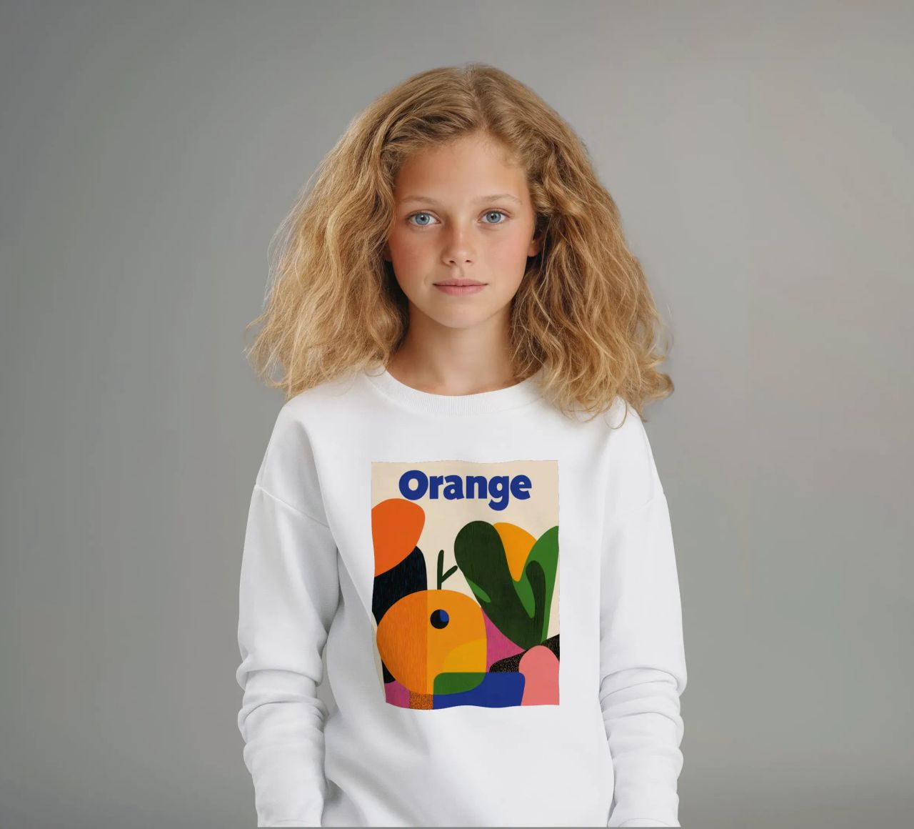 Gráficos naranjas sudadera para niño de Pop and Fruits - Affiches & posters