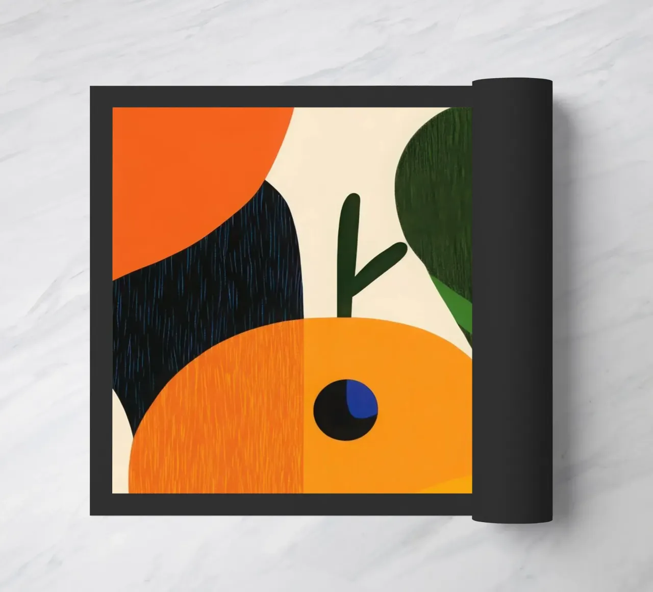 Orange Graphics doormat by Pop and Fruits - Affiches & posters