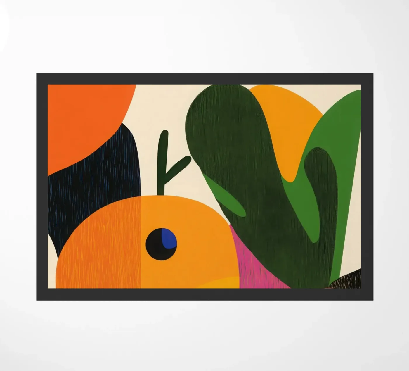 Orange Graphics deurmat van Pop and Fruits - Affiches & posters