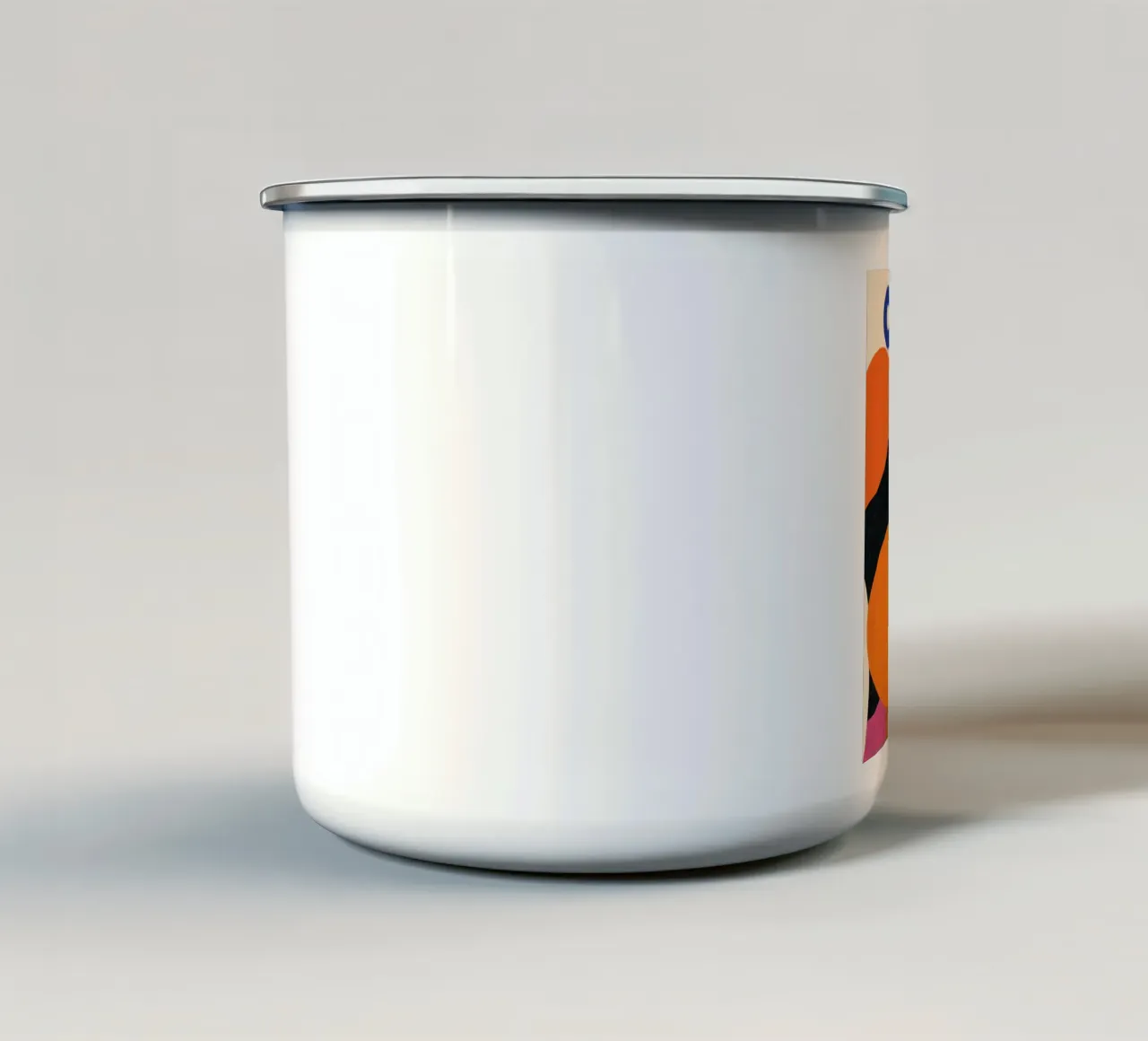 Grafica arancione tazza in smalto da Pop and Fruits - Affiches & posters