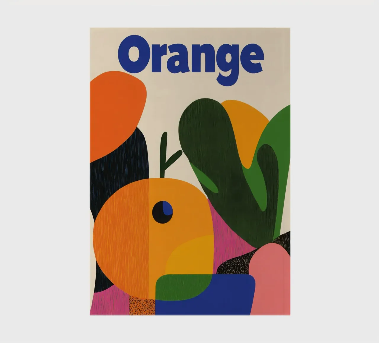 Orange Graphics notebook by Pop and Fruits - Affiches & posters
