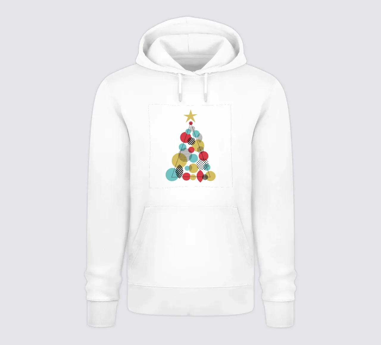 Albero di Natale geometrico felpa con cappuccio da Kim Hubball Studio