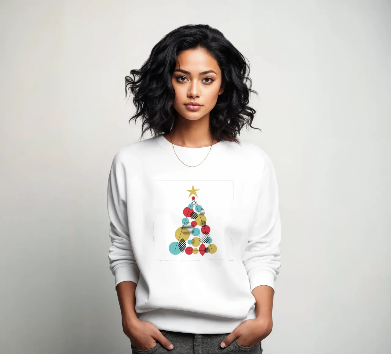 Albero di Natale geometrico felpa da Kim Hubball Studio