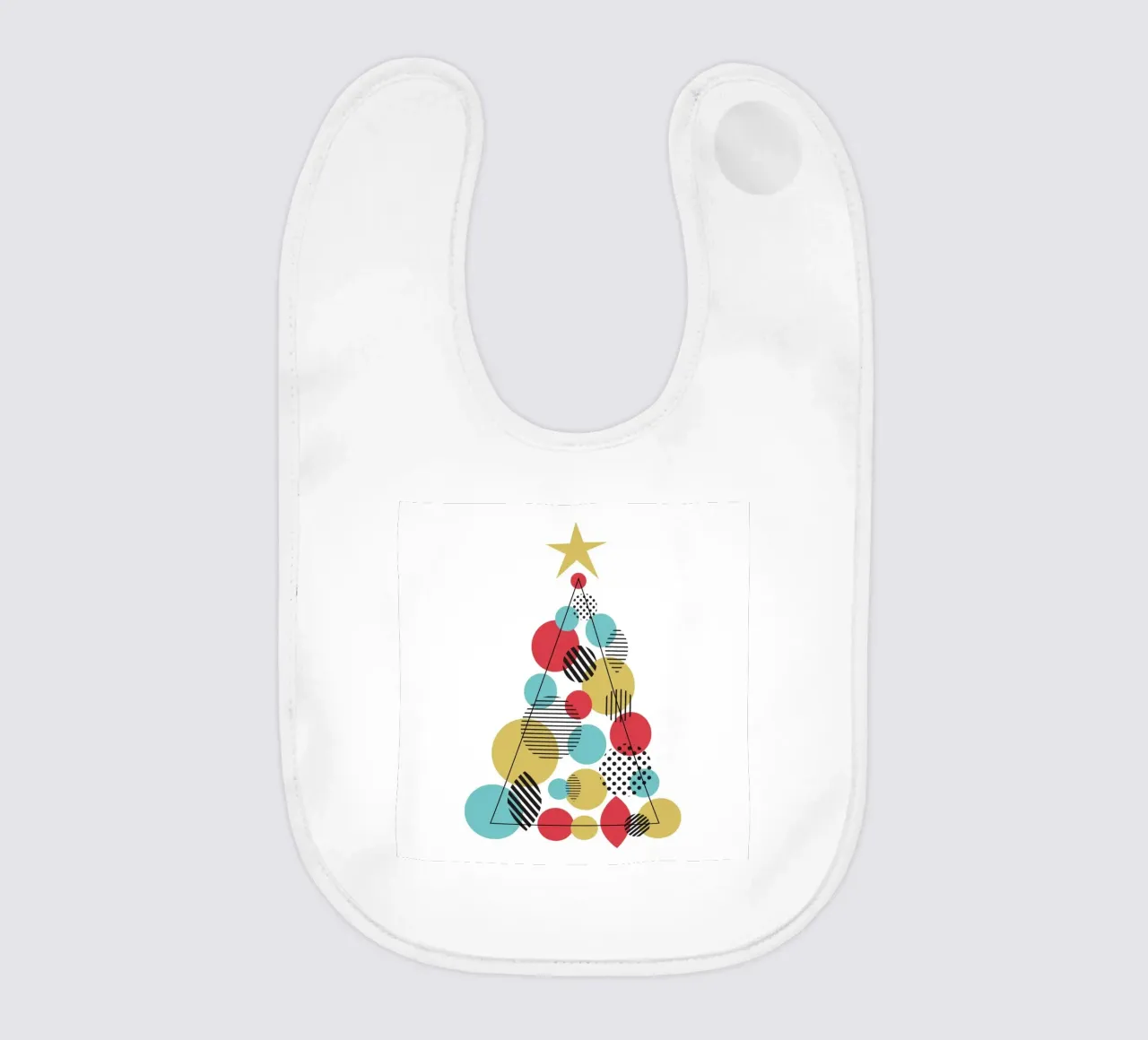 Albero di Natale geometrico bavaglino da Kim Hubball Studio