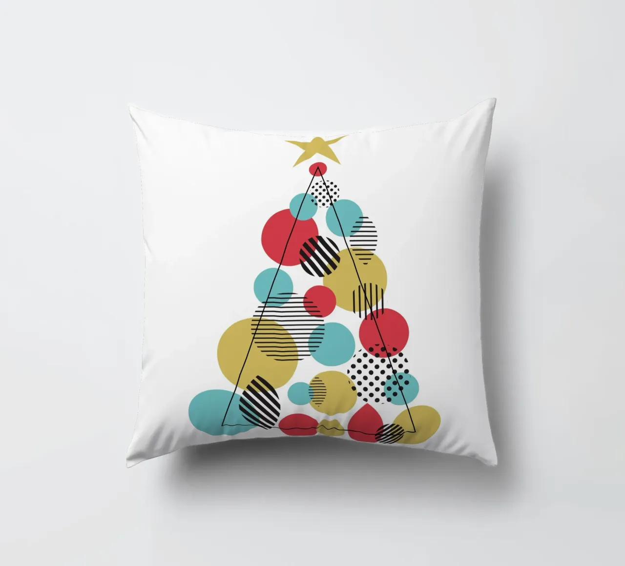 Albero di Natale geometrico cuscino da Kim Hubball Studio