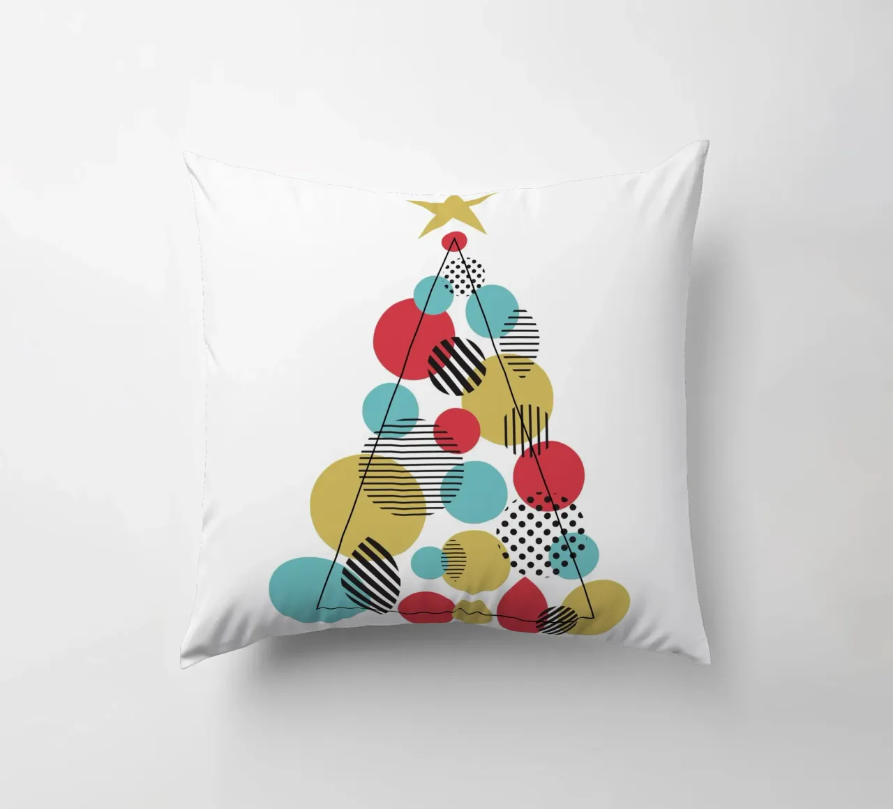 Albero di Natale geometrico cuscino da Kim Hubball Studio