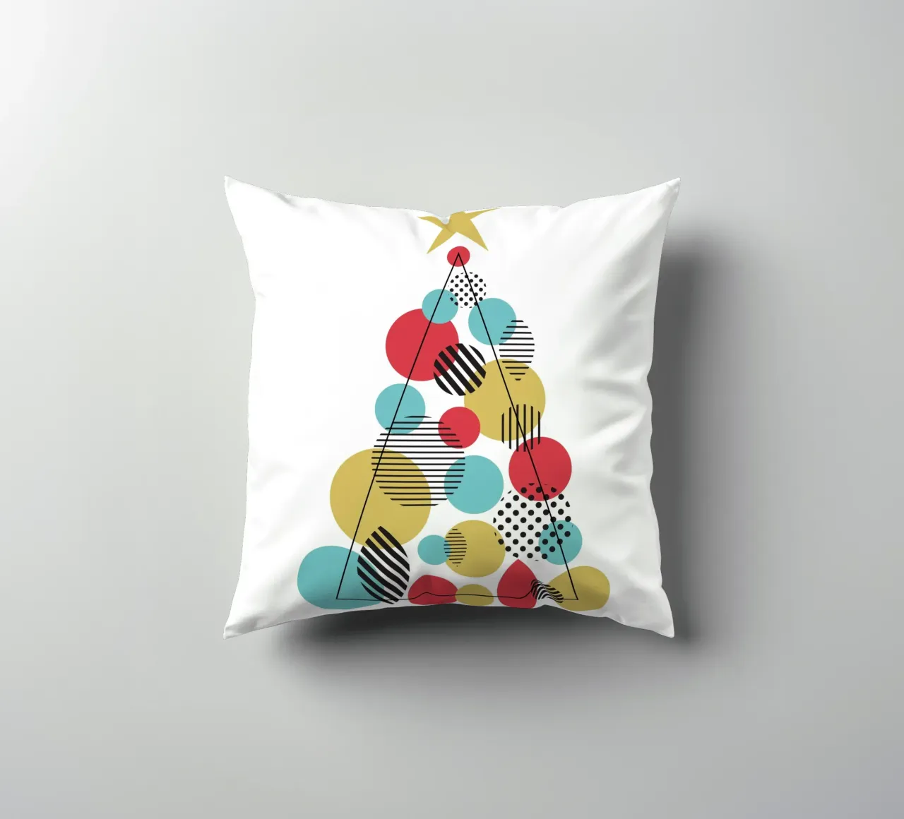 Albero di Natale geometrico cuscino da Kim Hubball Studio