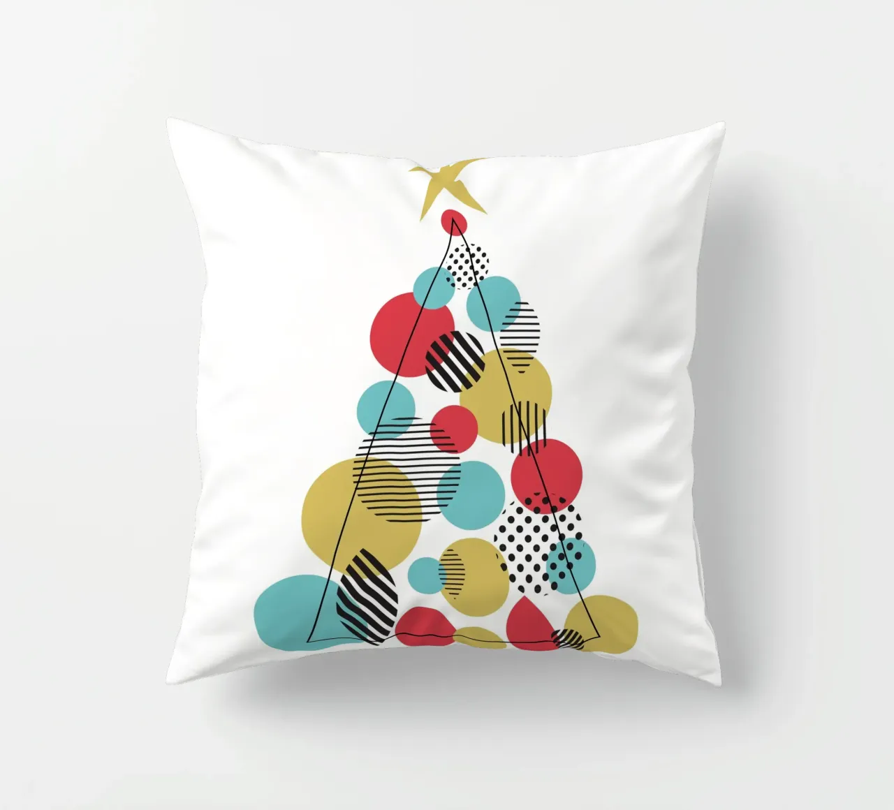 Albero di Natale geometrico cuscino da Kim Hubball Studio