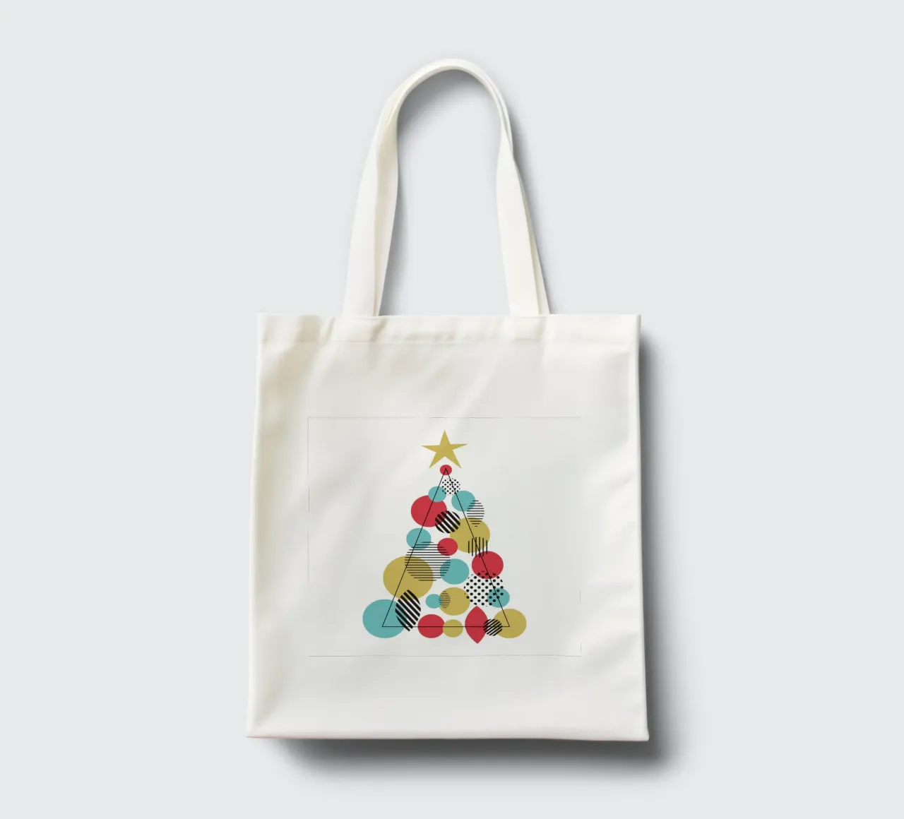 Albero di Natale geometrico borsa in juta da Kim Hubball Studio